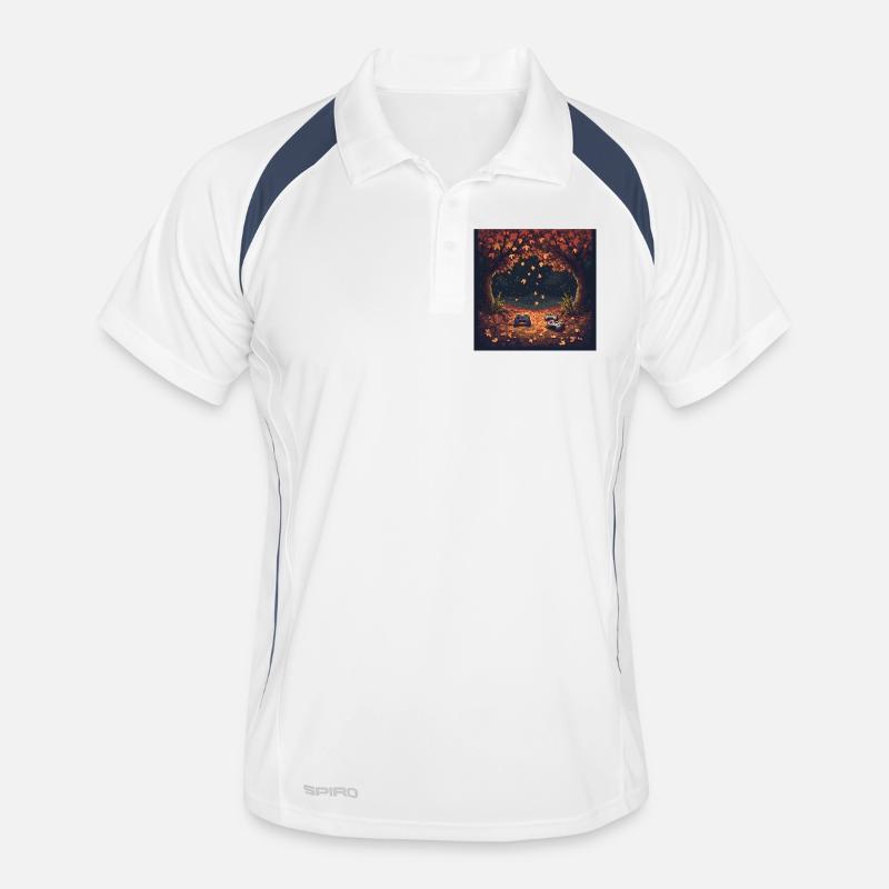 Pixel Feuilles d’automne Polo respirant Homme