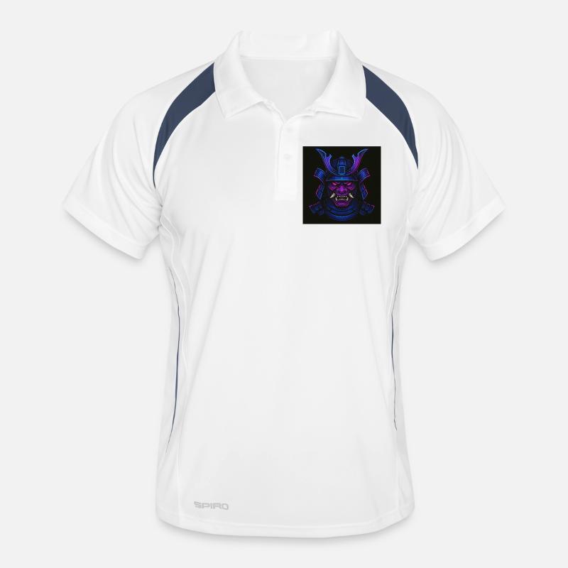 Neon Samurai Maske Männer Polo atmungsaktiv