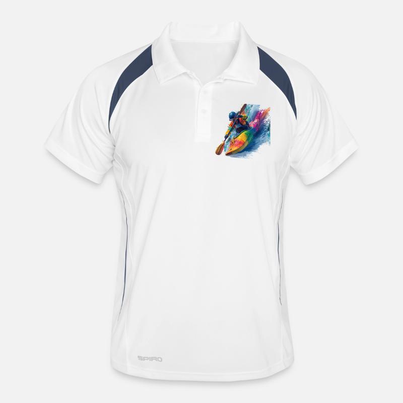 Color Rush Whitewater Kayaking Adventure Men's Polo breathable