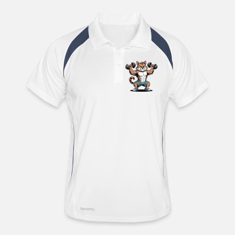 Muscle du chat : force, musculation, musculation Polo respirant Homme