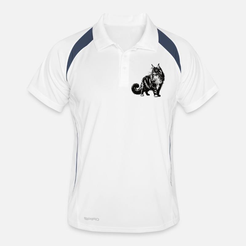Maine Coon Design – Majestic and Imposing Men's Polo breathable