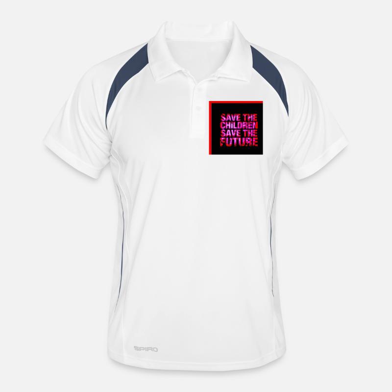 Neon Text Save the Future Men's Polo breathable