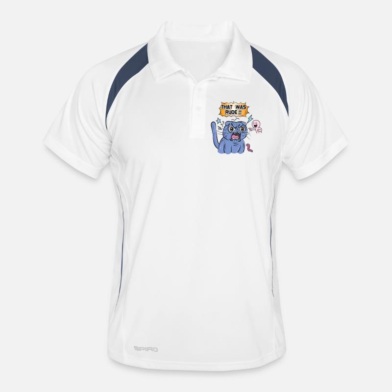Chat en colère hurle à son expression Polo respirant Homme
