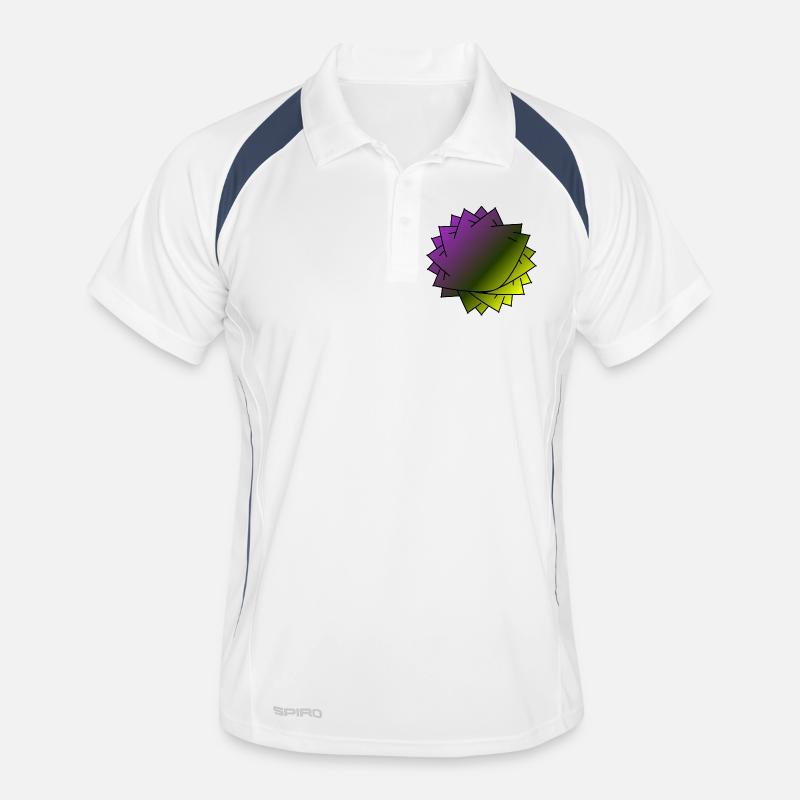 Gradient Leaf Spiral Men's Polo breathable