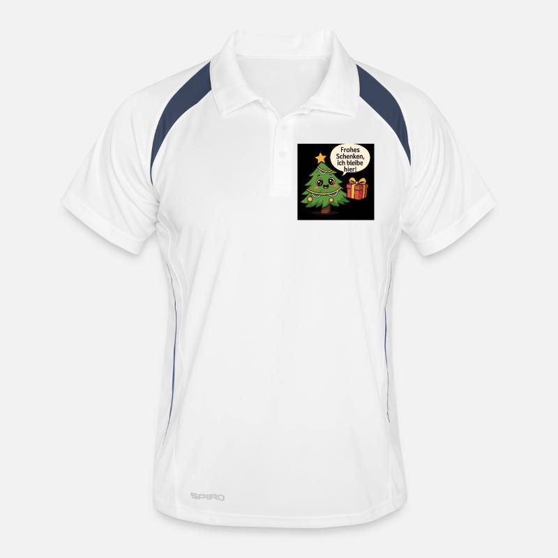 Fröhliches Schenken Weihnachtsbaum Männer Polo atmungsaktiv