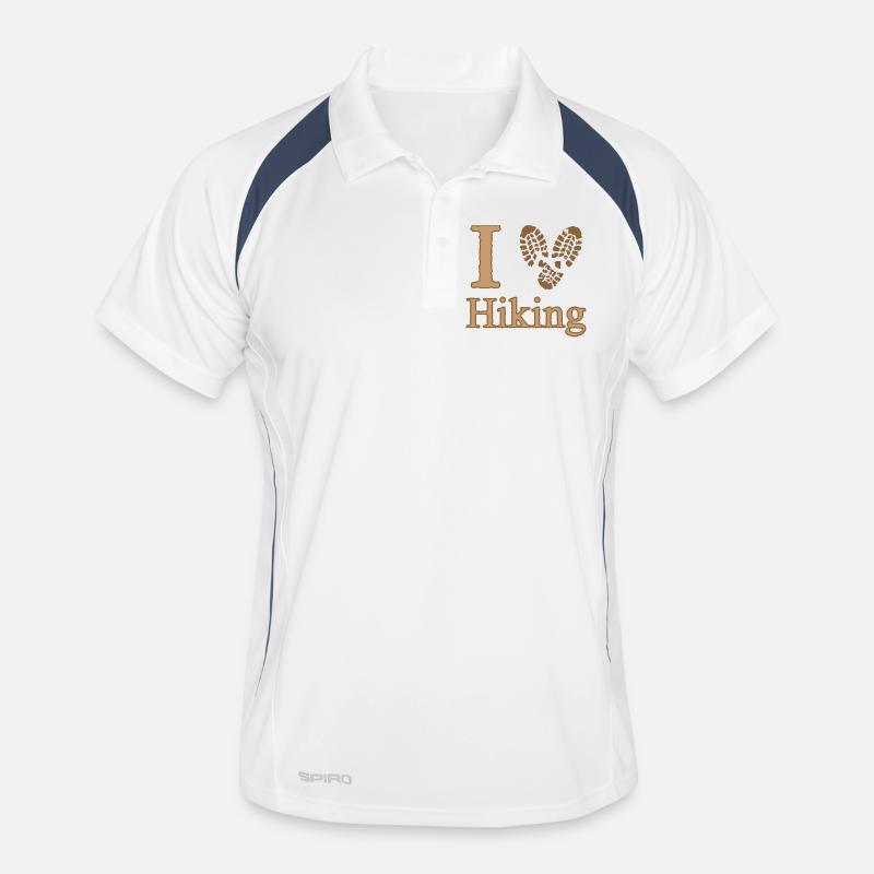 I Heart Hiking Camping Nature Walking Men's Polo breathable