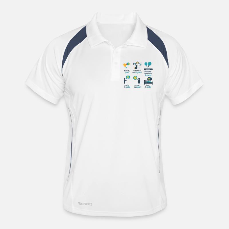 Padel Graphique Ludique Polo respirant Homme