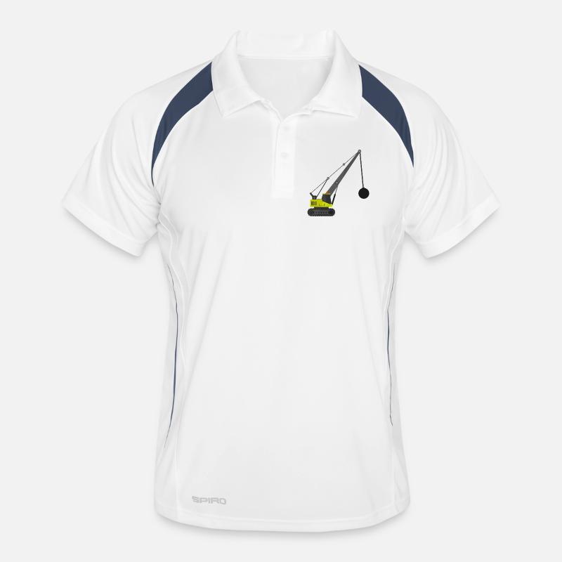 Wrecking ball crane Men's Polo breathable
