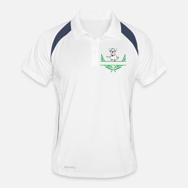 Couronne de laurier souris avec espace de noms Polo respirant Homme
