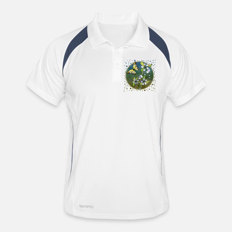 Schmetterling Männer Polo atmungsaktiv