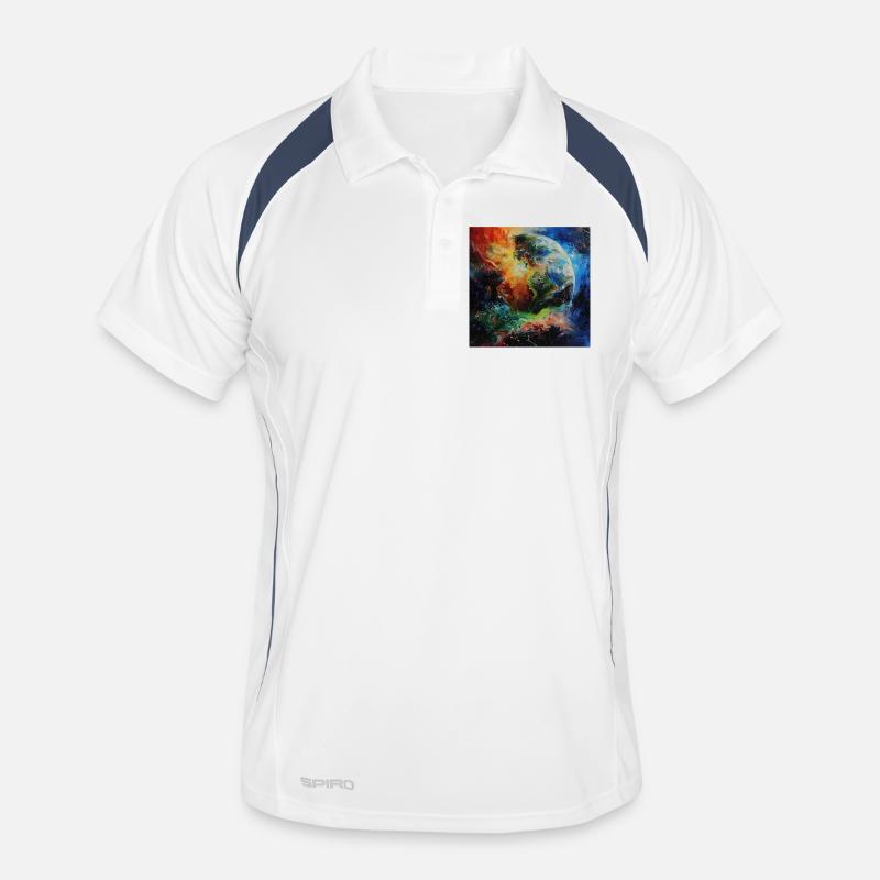 La Terre dans la magie des couleurs Polo respirant Homme