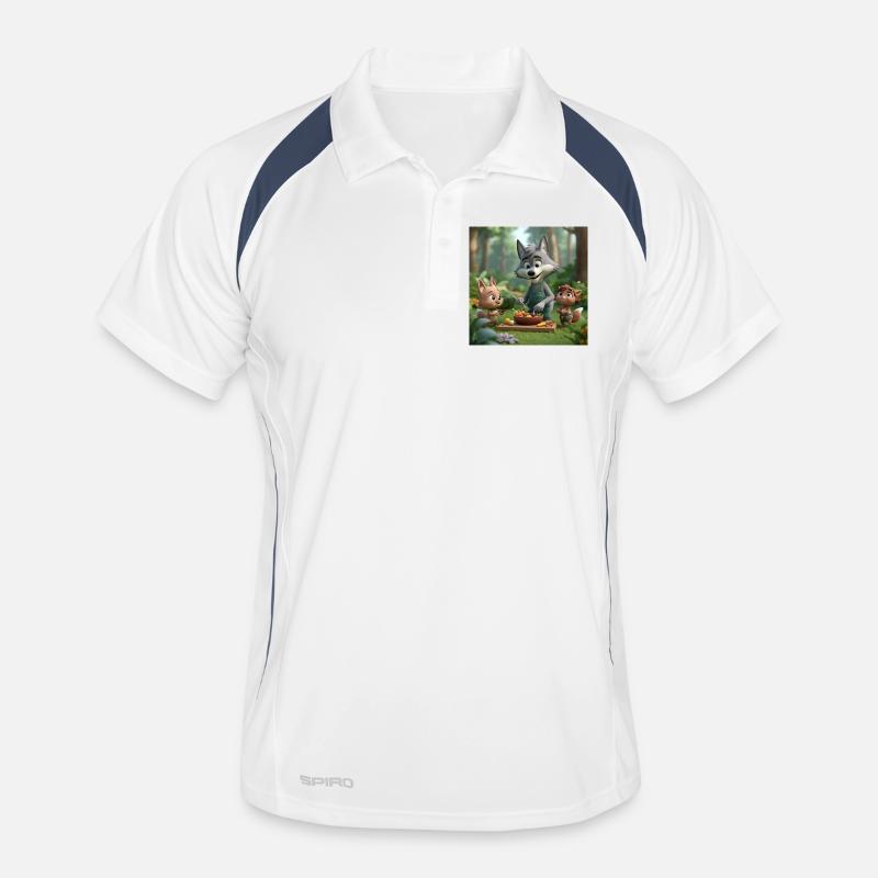 wolf, vegan wolf, friendly wolf Men's Polo breathable