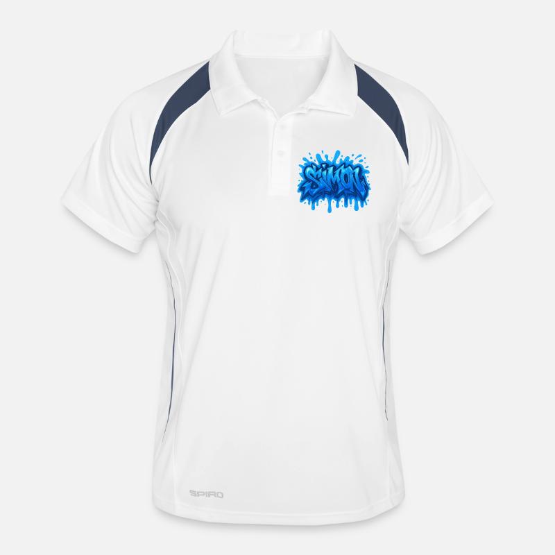 Graffiti Simon Name Gift Ideal Printable On Men's Polo breathable