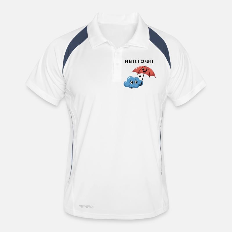 Illustration d’amitié de nuages mignons et parapluie Polo respirant Homme