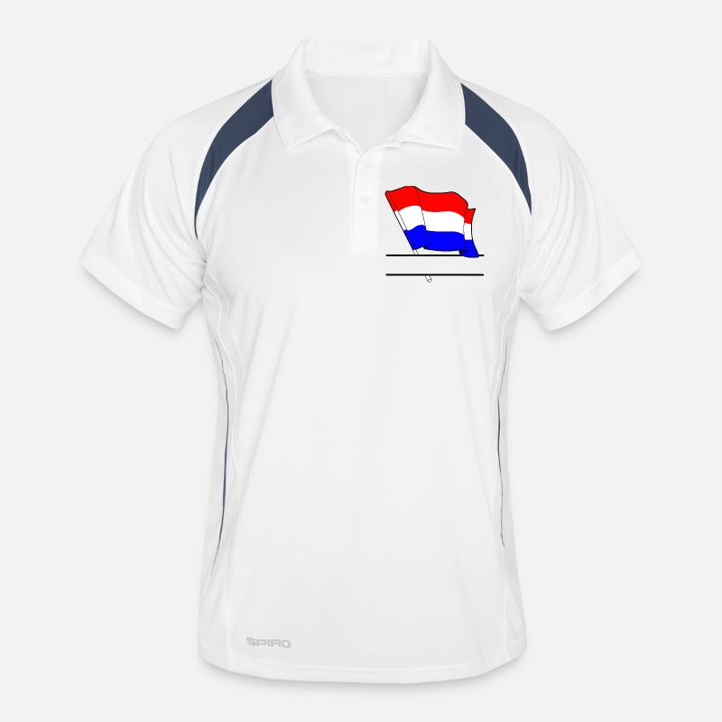 Netherlands Flag – Name Space Men's Polo breathable