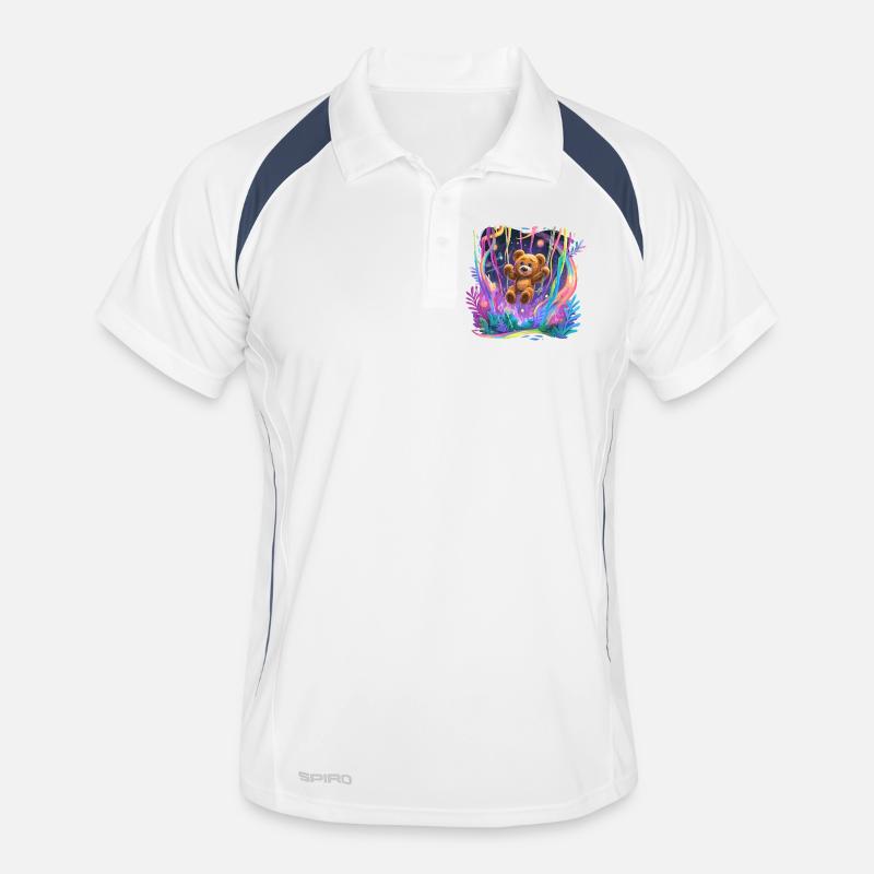 Ours en peluche de forêt néon en balançoire Polo respirant Homme