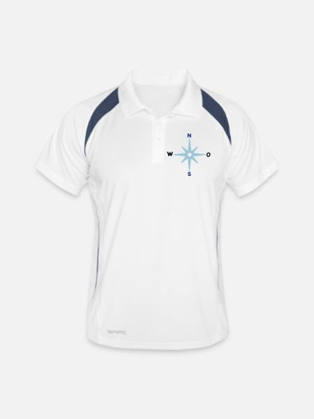 Compass Cardinal Directions Star Compass Maritime - Men's Polo breathable - white/navy - Front