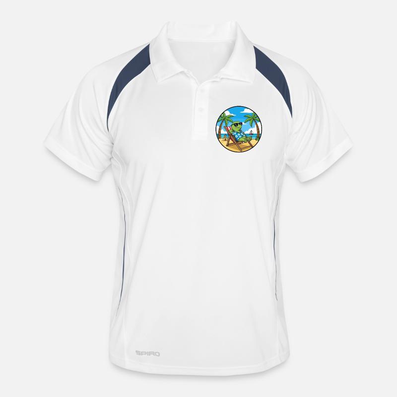 Cool Turtle Beach Vacation Summer Vibes Men's Polo breathable