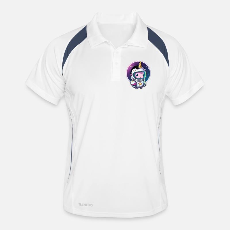 Astronaute Unicorn Chibi Space Polo respirant Homme