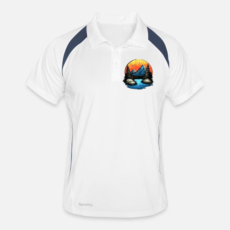 Mountains Landscape Outdoor Men's Polo breathable