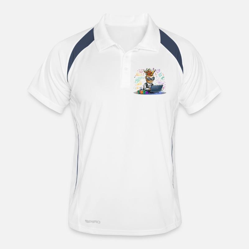 Infernal designer on laptop Men's Polo breathable