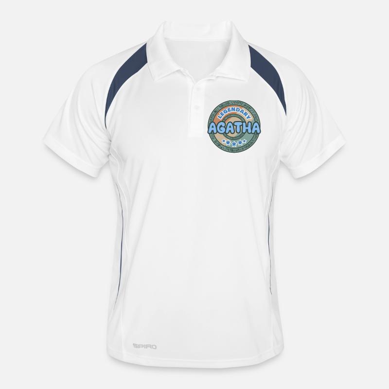 Agatha as a gift idea - Men's Polo breathable - white/navy