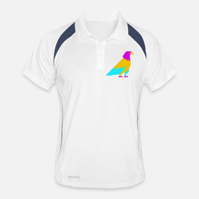 Aigle abstrait coloré Polo respirant Homme