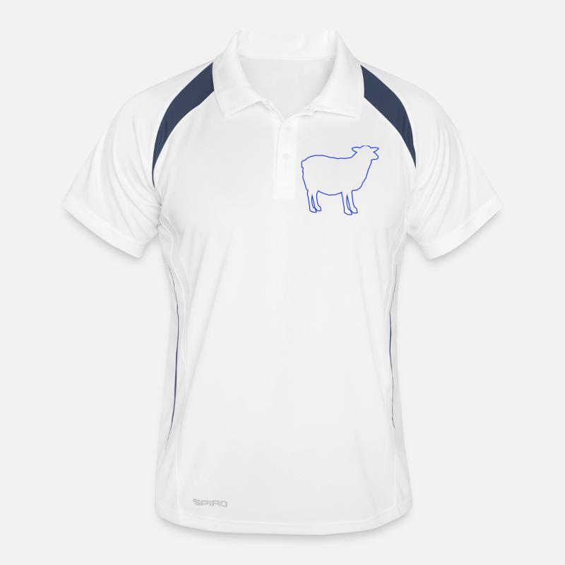 Schaf Silhouette Männer Polo atmungsaktiv