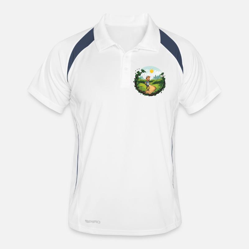 Randonneurs sur le sentier forestier Polo respirant Homme