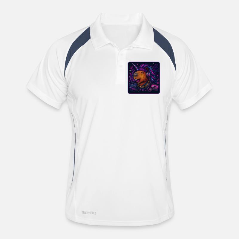 Capybara Unicorn Retro DJ Polo respirant Homme