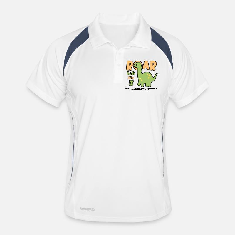 Dinosaure du 3e anniversaire Polo respirant Homme