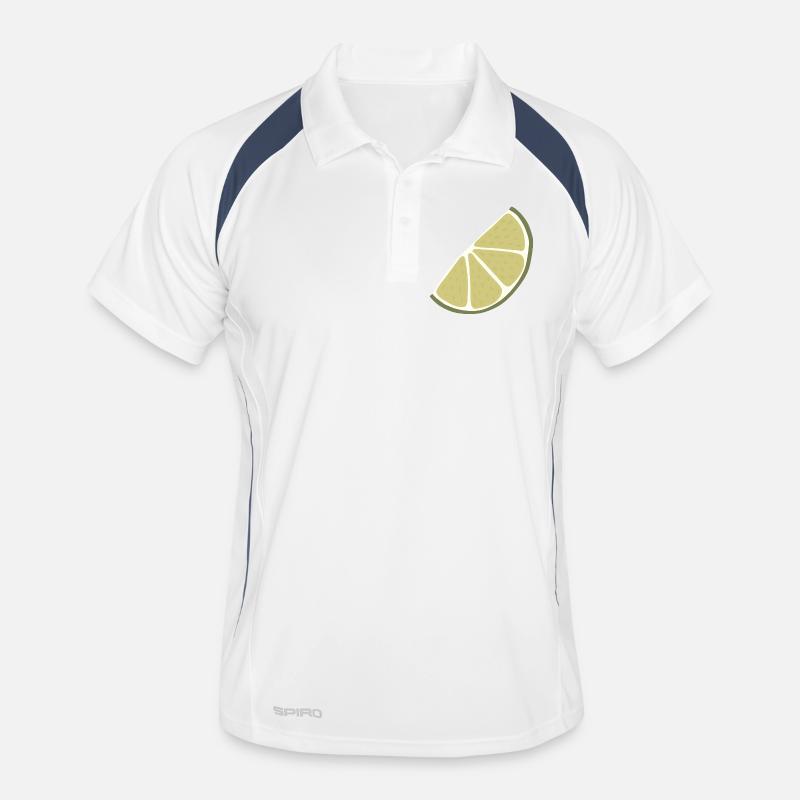 Lime Slice Citron Vert Minimaliste Polo respirant Homme