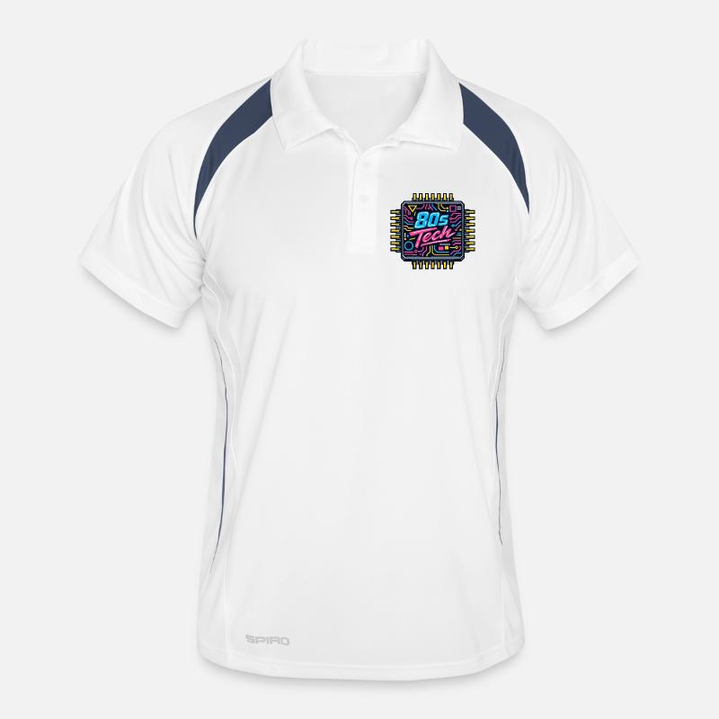 80s Tech Neon Chip Men's Polo breathable