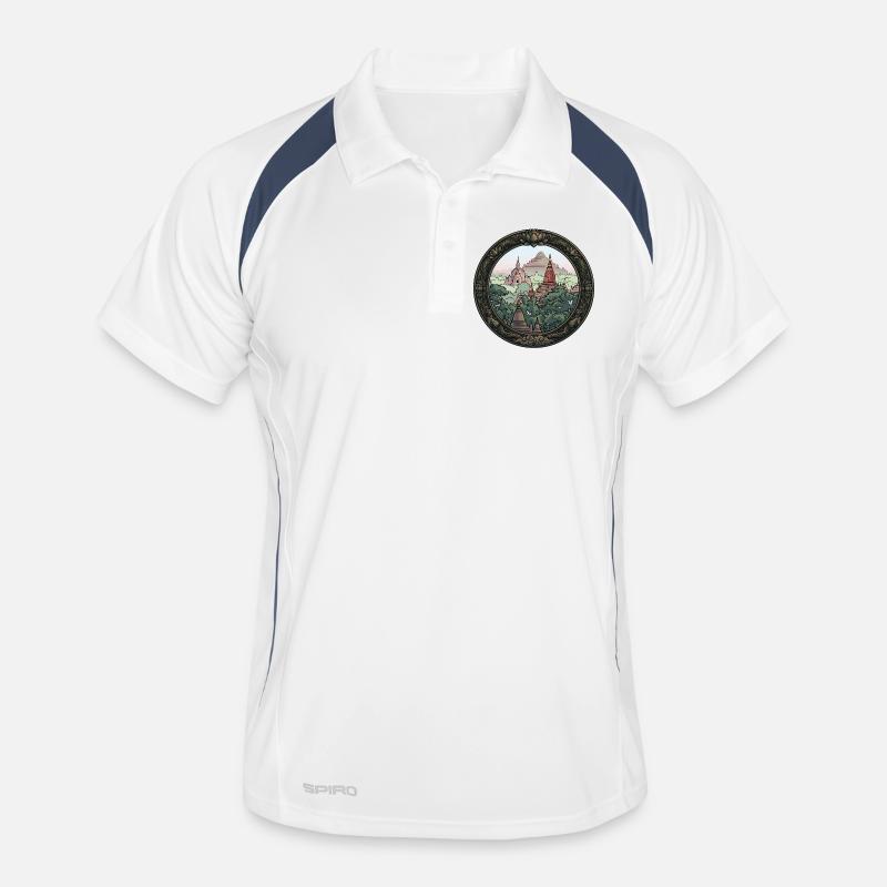 Art circulaire du temple de la jungle Polo respirant Homme