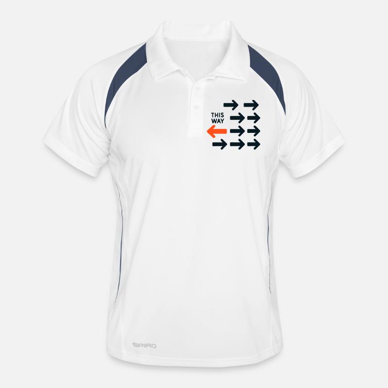 Inverted Arrow Against Current Design This Way Tot Men's Polo breathable