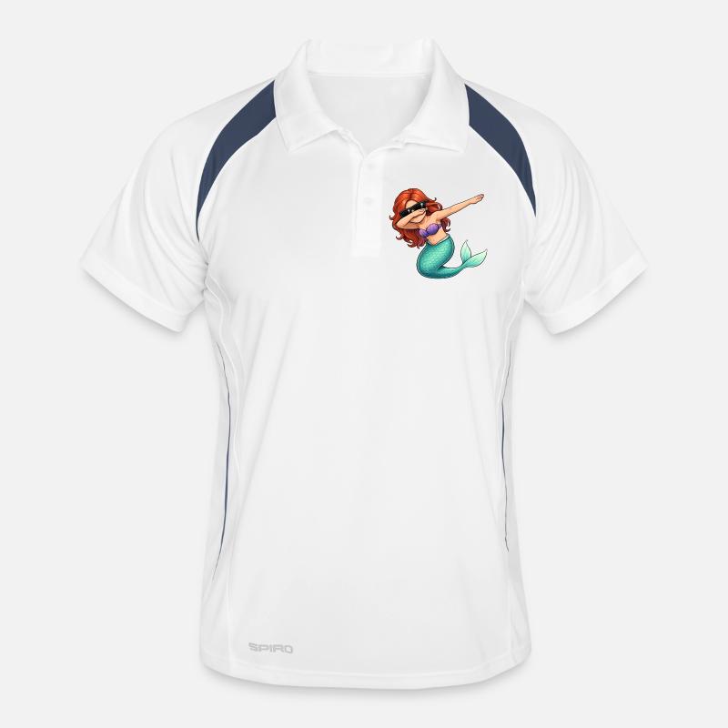 Dabbing Meerjungfrau Männer Polo atmungsaktiv