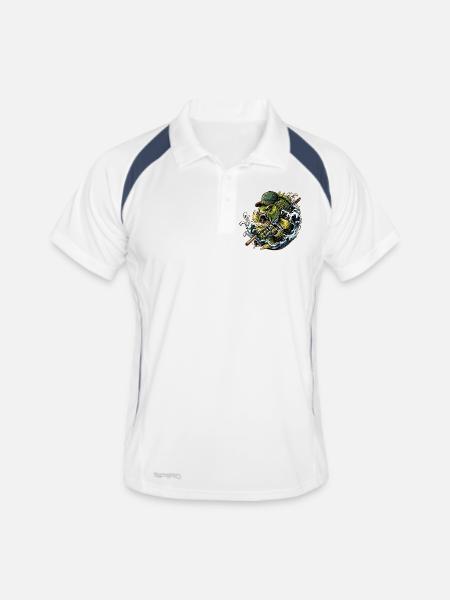 Angling - Men's Polo breathable - white/navy