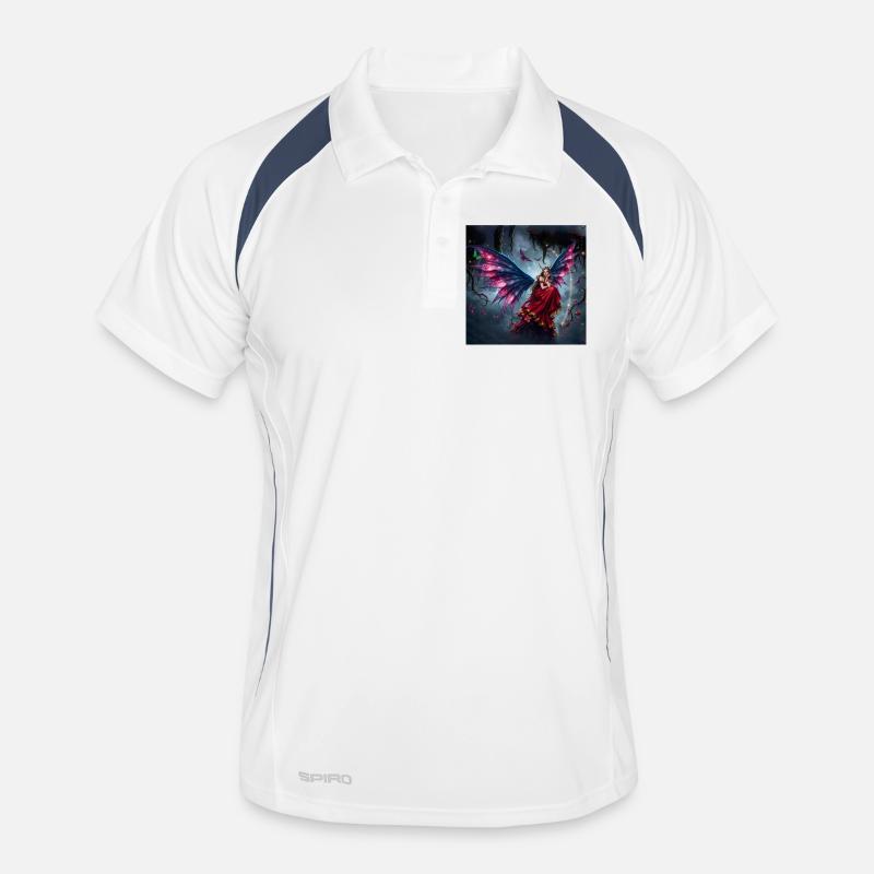 Fée ailée en robe rouge Polo respirant Homme