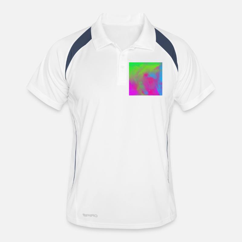 Vivid Neon Tie-Dye Gradient Burst Men's Polo breathable