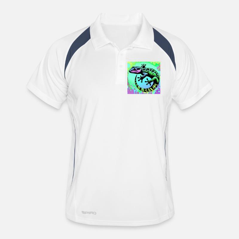 Gecko - Men's Polo breathable - white/navy