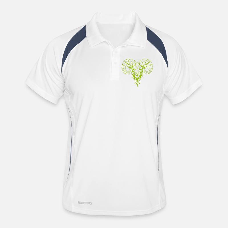 Conception géométrique de la tête de bélier Polo respirant Homme