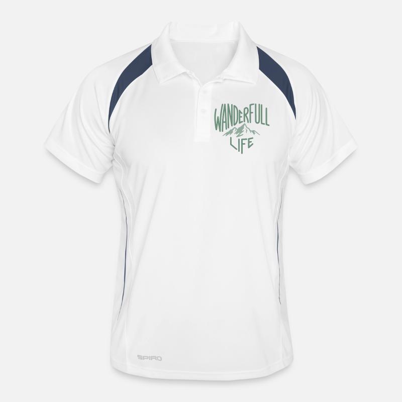 Wanderfull Life, Funny Pun Hiking Men's Polo breathable