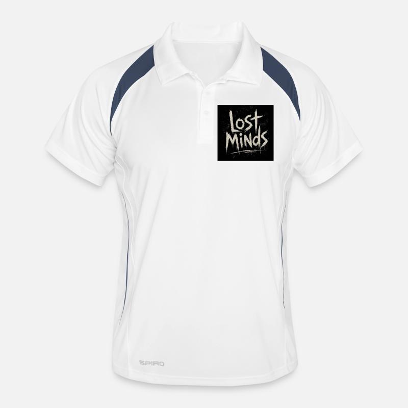 Lost Minds Grunge-Buchstaben Männer Polo atmungsaktiv