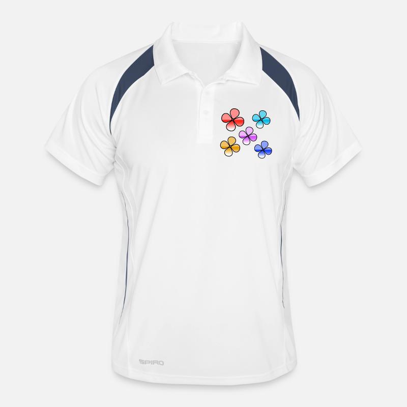Flowers Men's Polo breathable