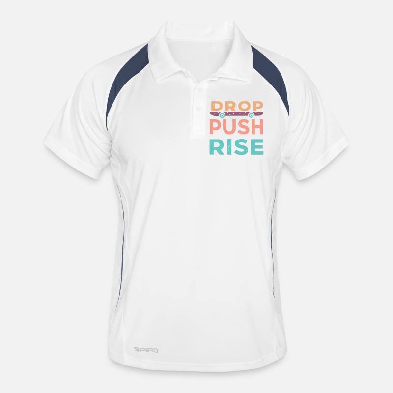 Drop Push Rise Skateboard Men's Polo breathable