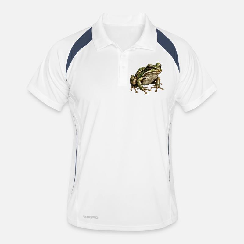 Geometrischer Frosch Polygonkunst Männer Polo atmungsaktiv