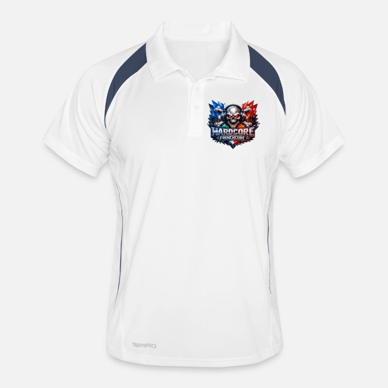Art de crânes hardcore français Polo respirant Homme