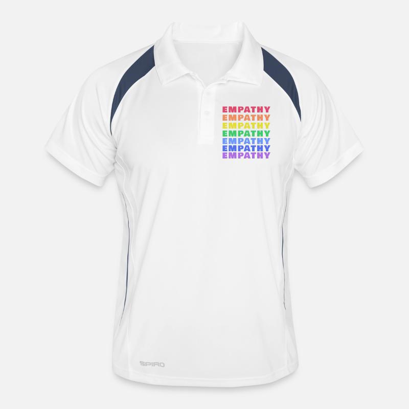 Empathie (Empathy) im Regenbogen Stil Männer Polo atmungsaktiv