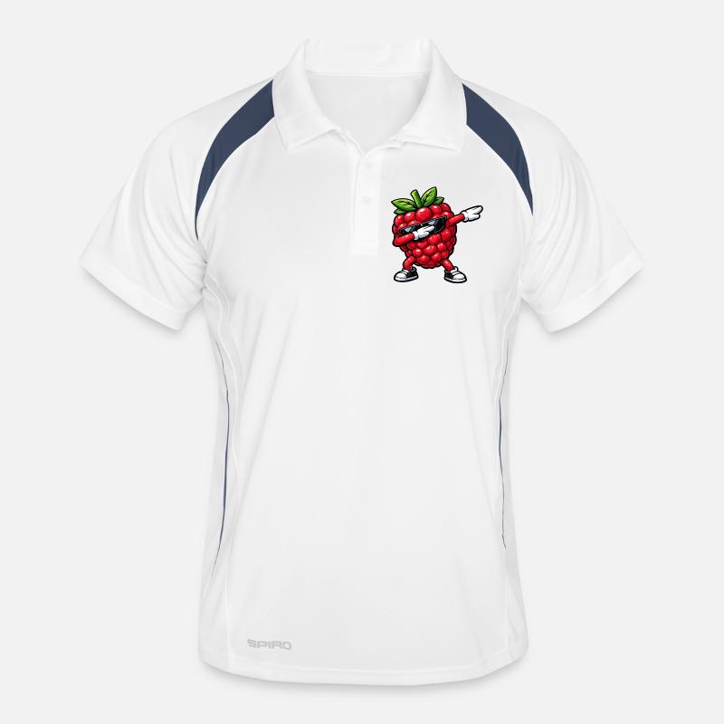 Dabbing Raspberry - Men's Polo breathable - white/navy