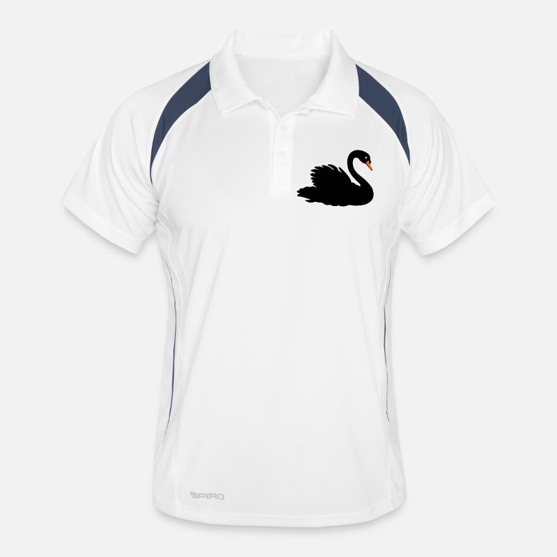 Trauerschwan Männer Polo atmungsaktiv